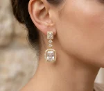 Arete con cristal rectangular - Imagen 2