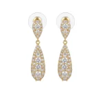 Arete con broquel de gota