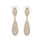 Arete con broquel de gota