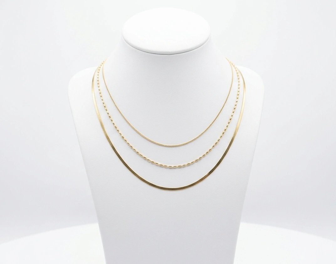 1782500586358 Collar de acero inoxidable 3 cadenas - Imagen 1
