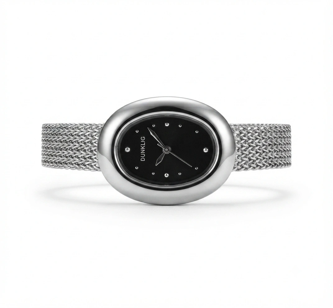 1783490120925 Reloj de acero inoxidable plateado - Imagen 1